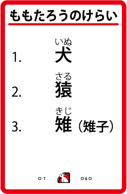 カードナンバー060「桃太郎の家来」の裏