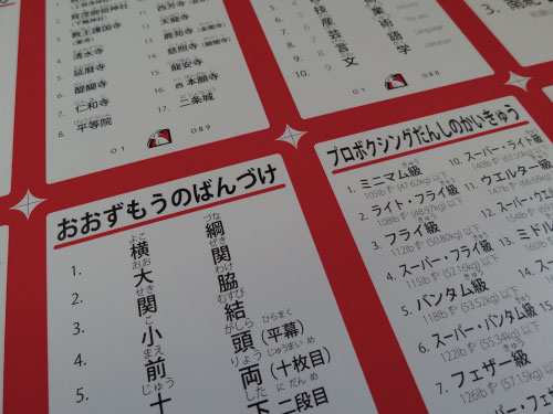 簡単なルールの大人数で遊べるカードゲームＺｅｎ０１（ゼンゼロワン）のカード原紙